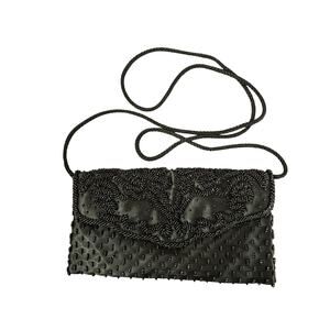 Beautiful Valerie Steven’s Black Beaded Evening Bag